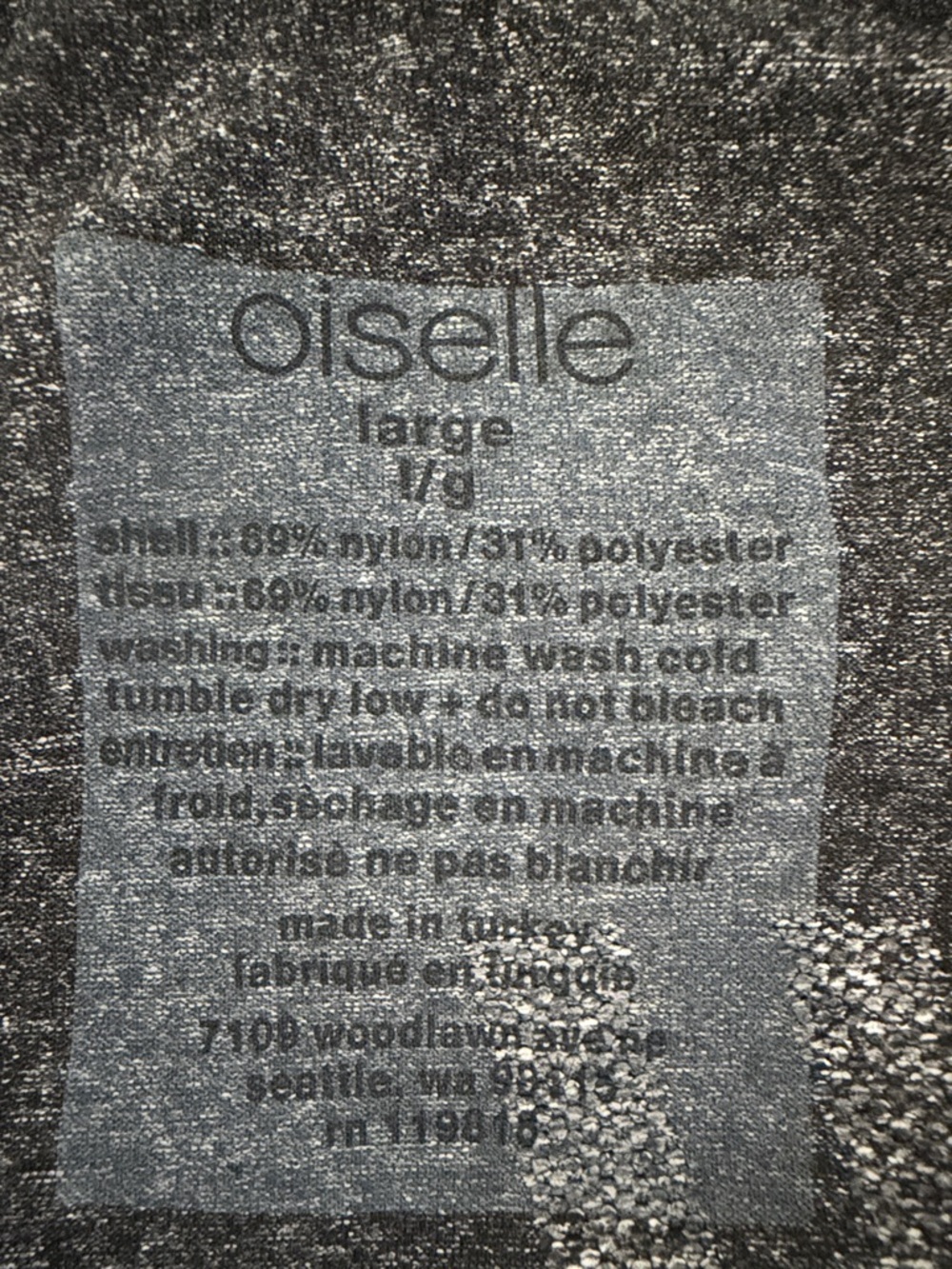 oiselle Charcoal Grey Long-Sleeve Tee with Bird Silhouette Print - Picture 8 of 8